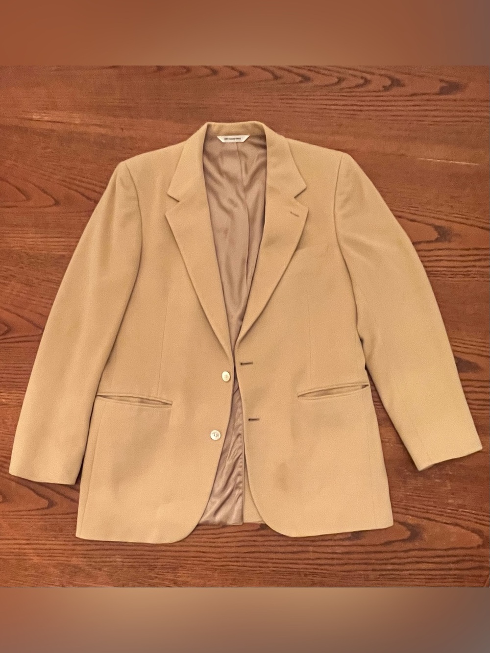 Men's Camel Blazer - Unbranded Classic Two-Button Sport Coat